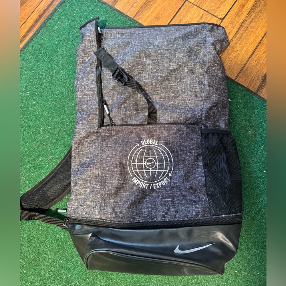Nike golf Black and Gray Backpack roll top